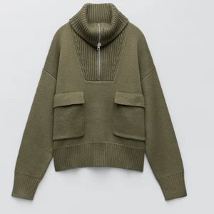 Grön stickad tröja  - Jättefin grön tröja ifrån zara som är helt slutsåld💗 helt ny med lappar kvar. Säljer då den inte kommit t användning, nypris 599kr 💚