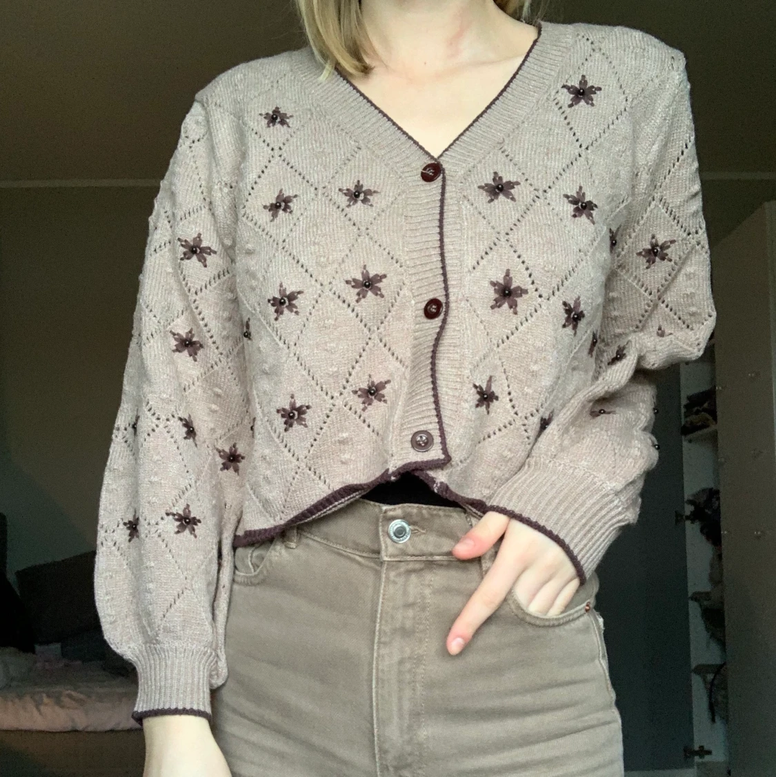 Stickad cardigan