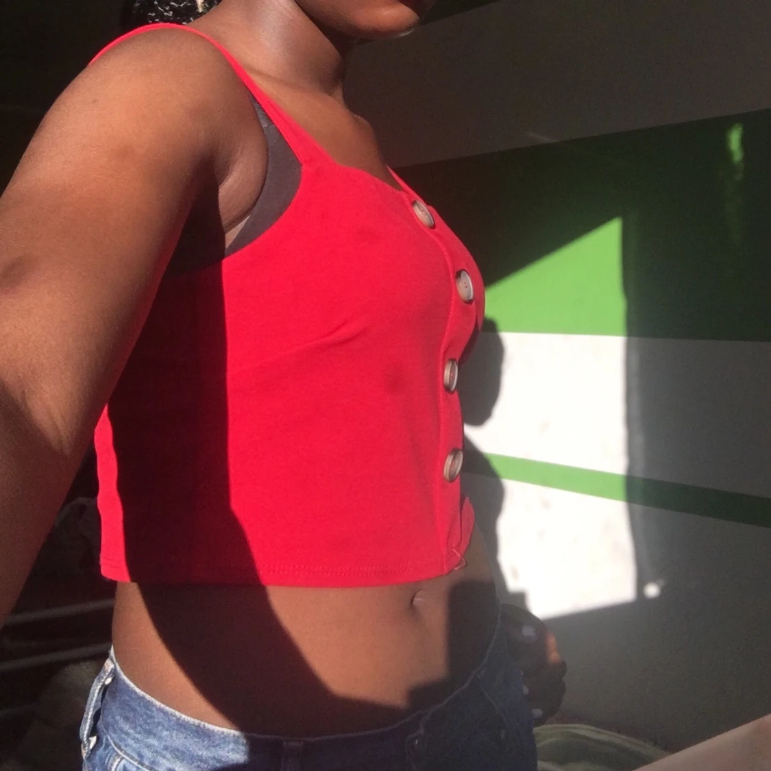 En fin röd topp i stl.M - 90