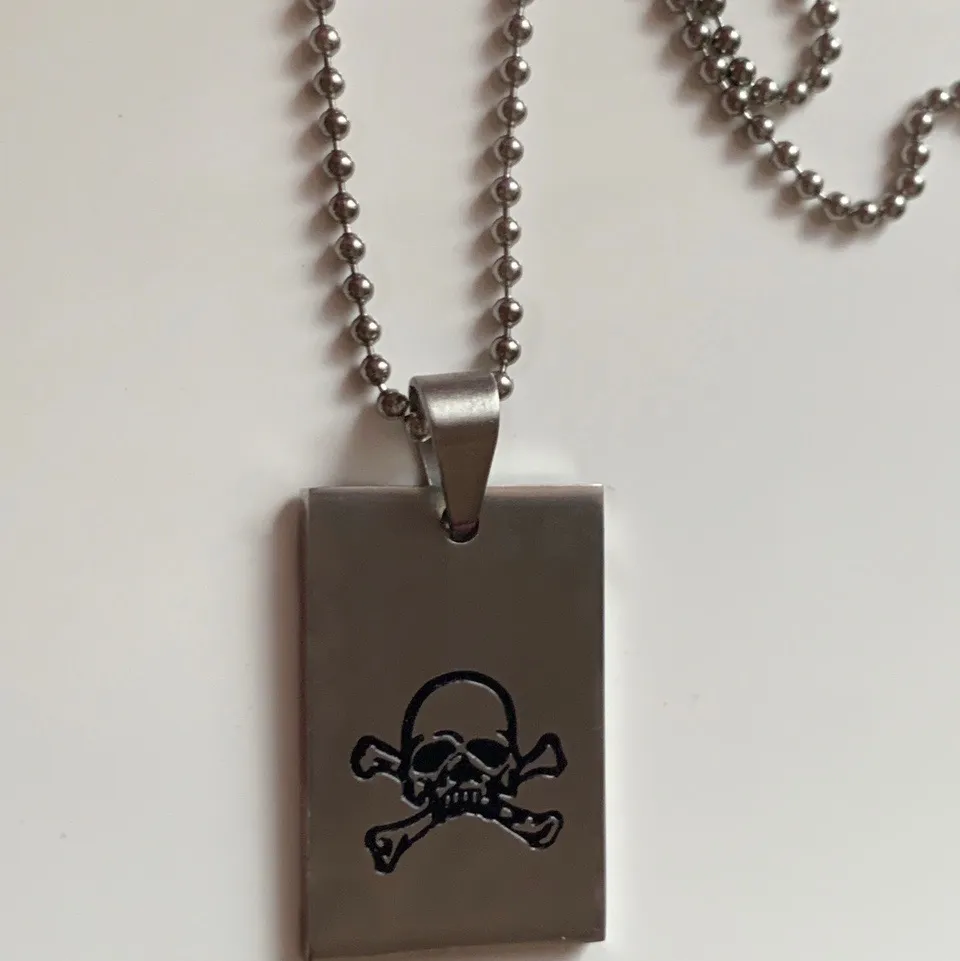 Stainless steel skull necklace. One size. . Accessoarer.