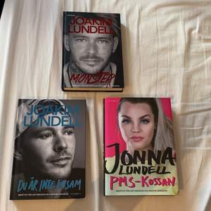 2 st böker ifrån Joakim Lundell och 1 bok av Jonna Lundell. 20kr st 50kr för alla eller bud! 😊 (köparen står för frakten)