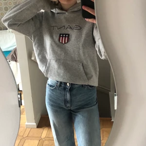 Gant hoddie - Grå gant hoddie i bra skick