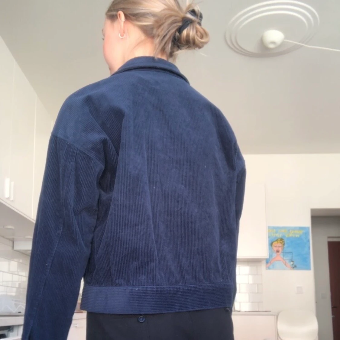 Blå manchesterjacka  - 90