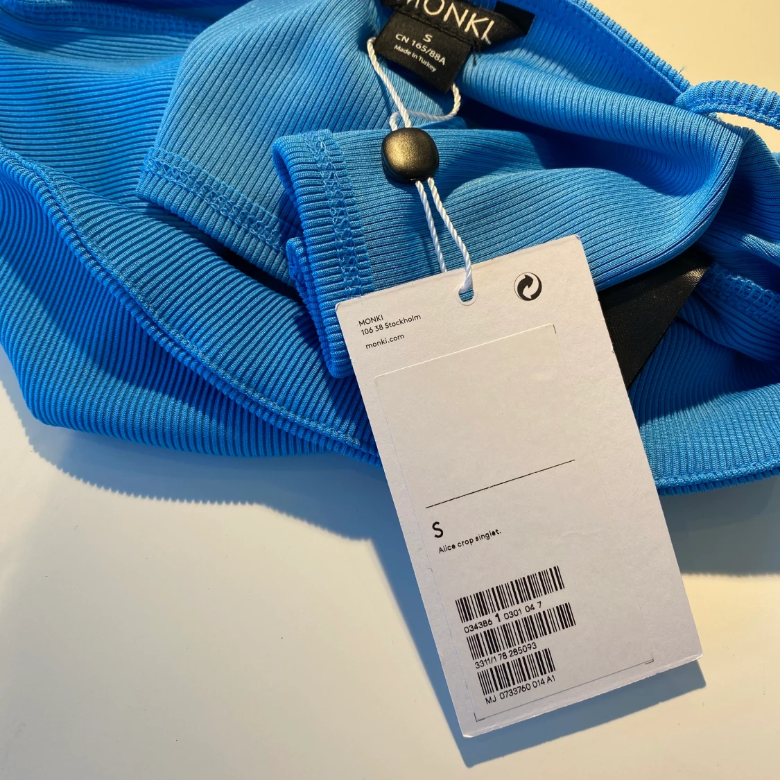 Ribbad linne, blå - 91