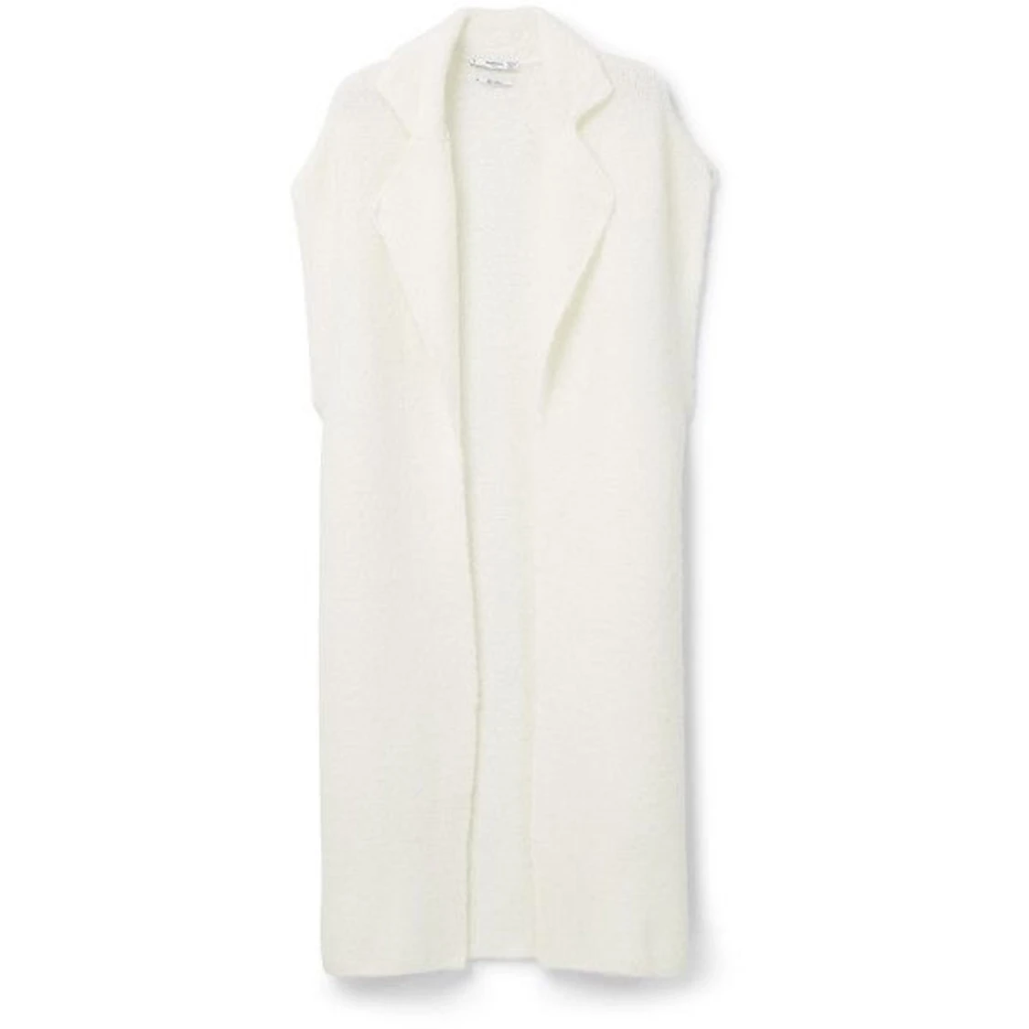 Mango lång vit väst wool blend - 90