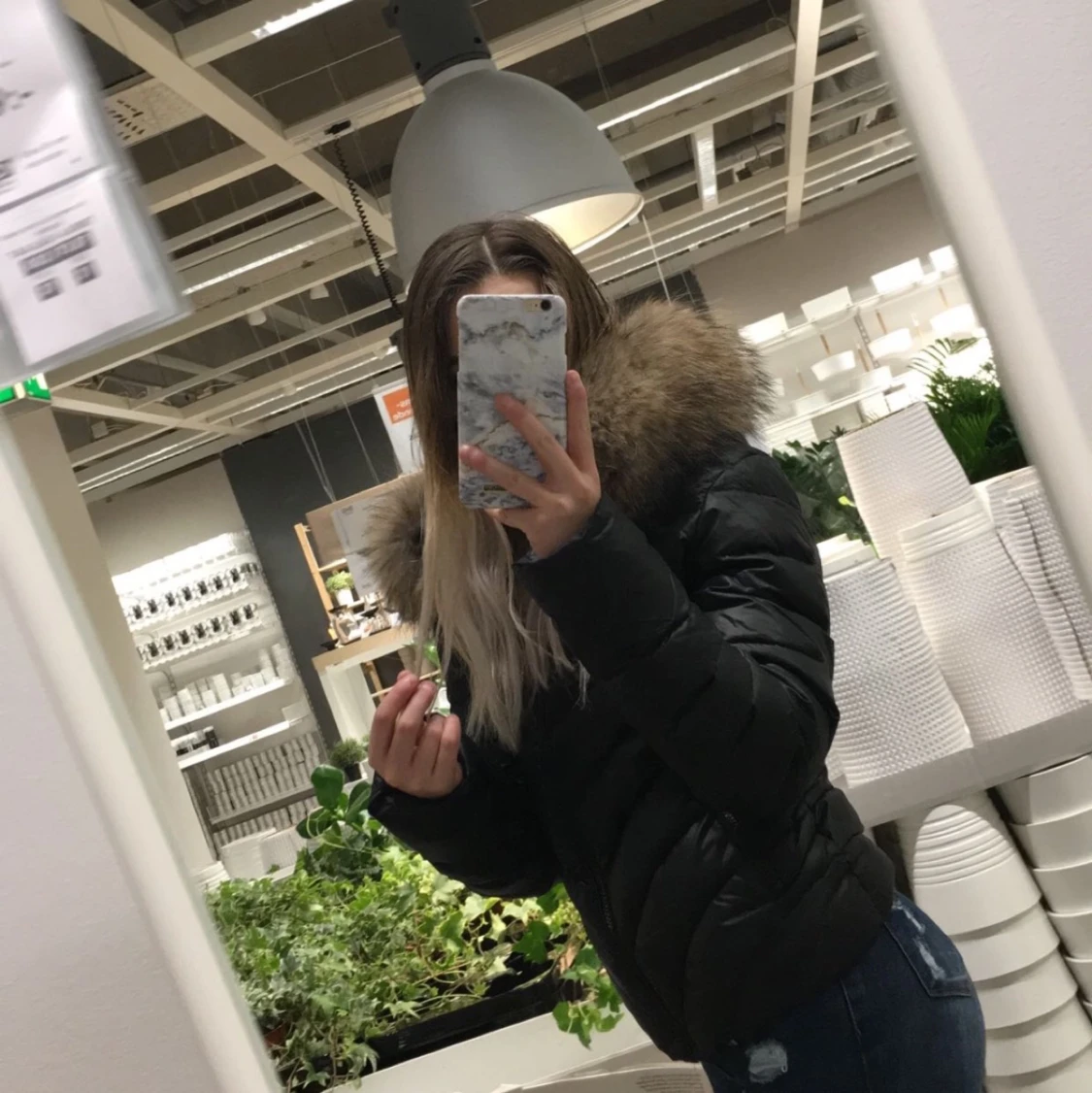 Jacka med äkta päls - 90