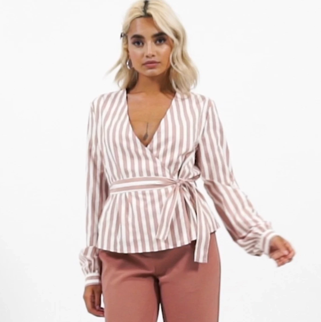 Randig blus från NA-KD