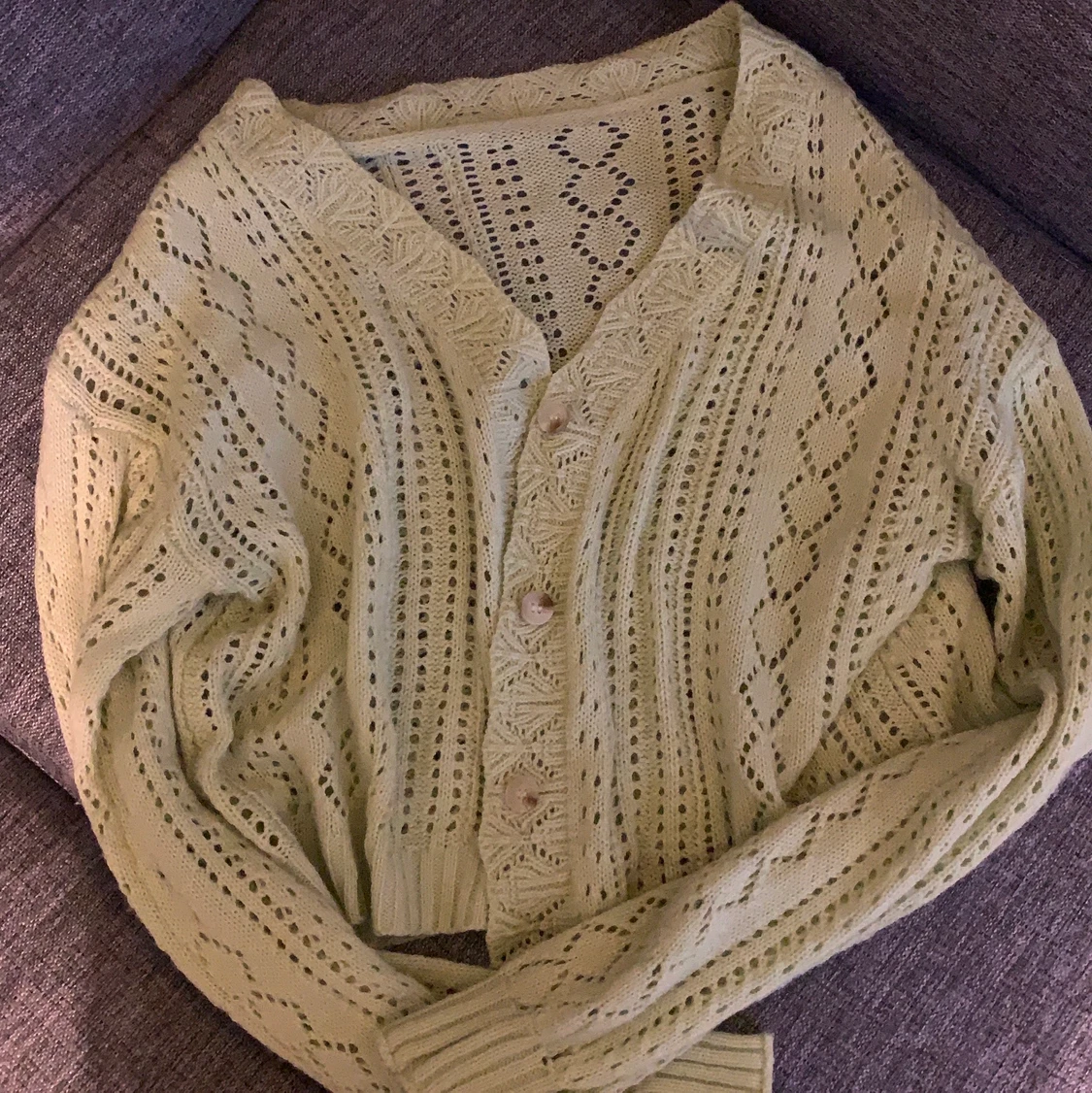 Grön stickad tröja