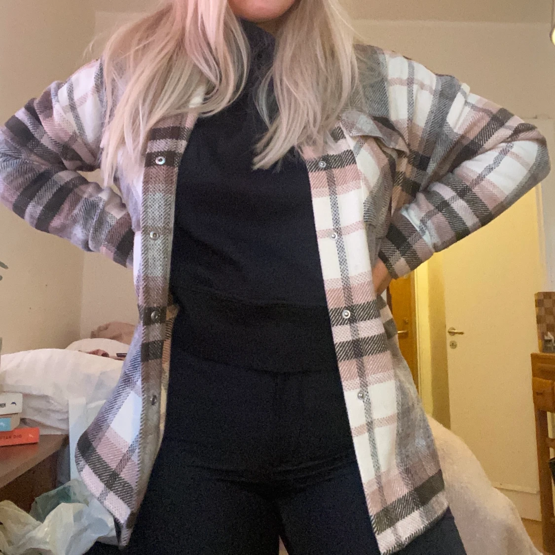 Rutig oversized jacka 