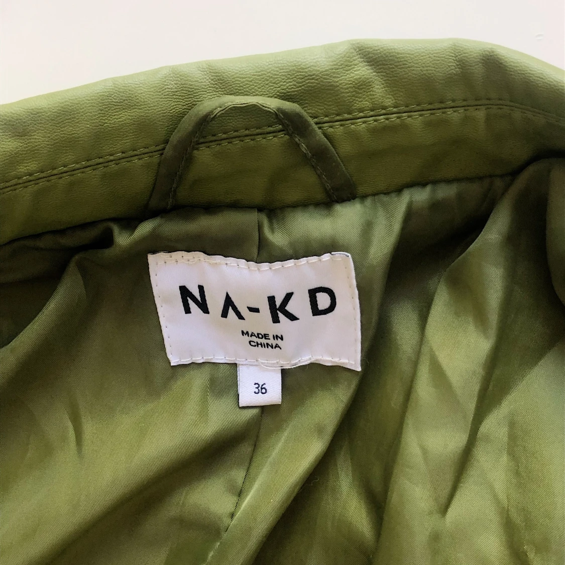 Grön läderjacka - 91