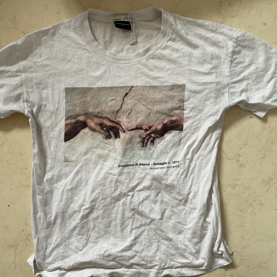 Vit t-shirt med tryck