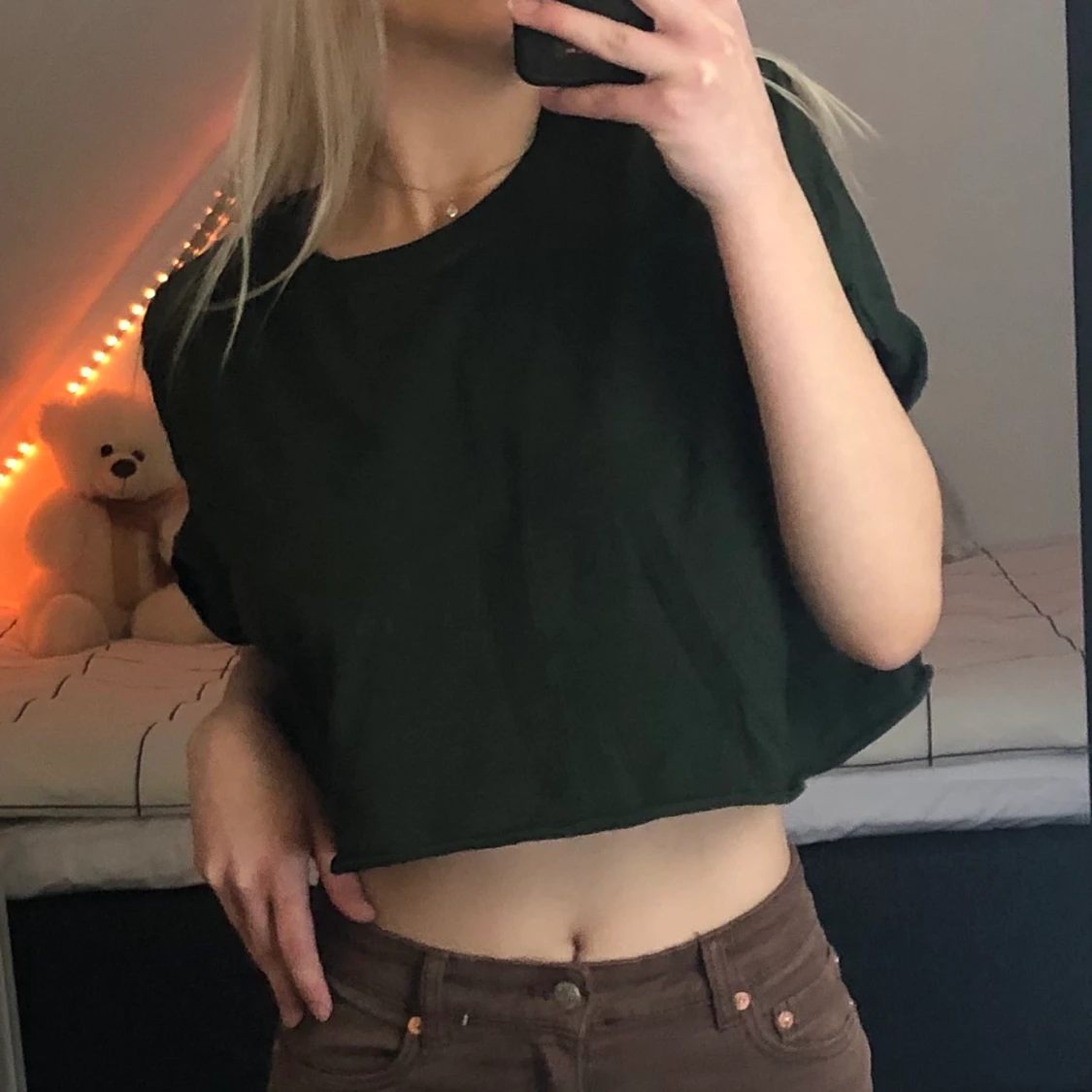 Grön croppad t-shirt ♥️