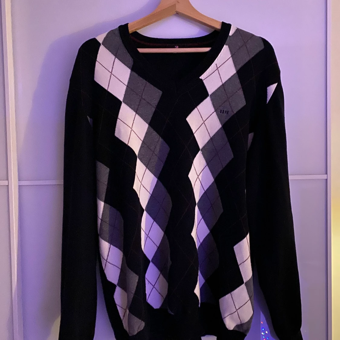 Rutig vintage tröja