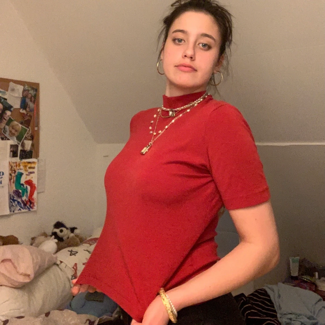  Vintage röd tröja  - 90