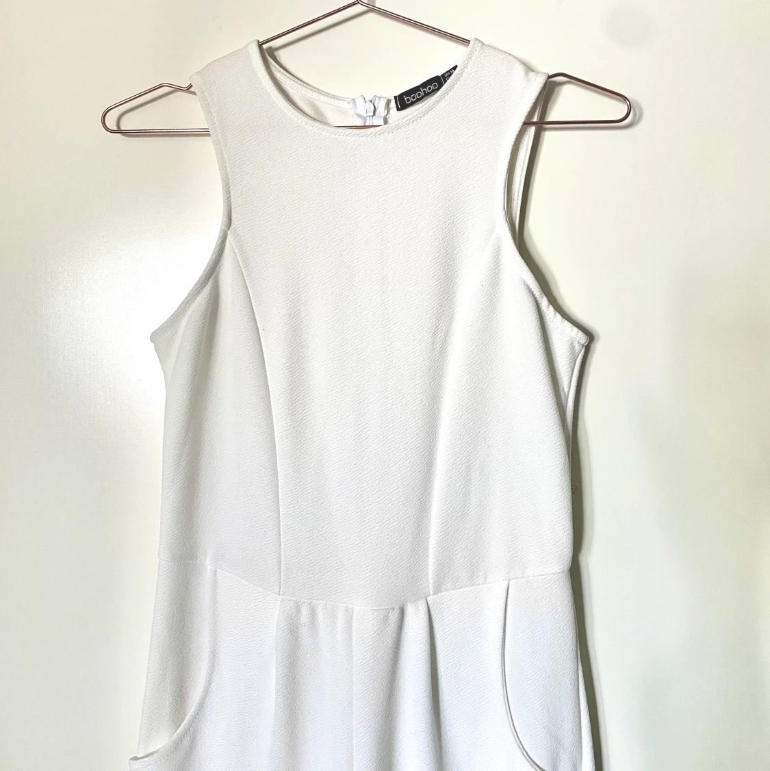 Vit lång jumpsuit  - 90