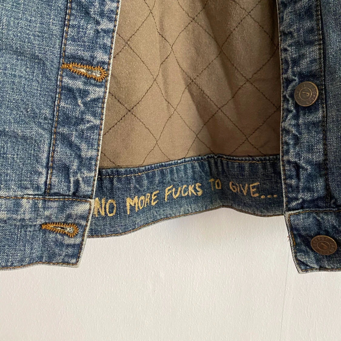 Pimpad fodrad jeansjacka - 91