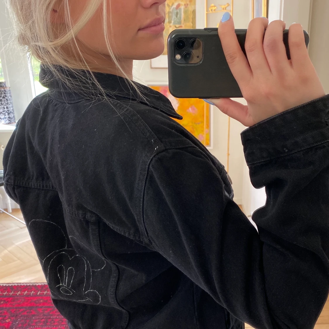 Svart jeans jacka - 90