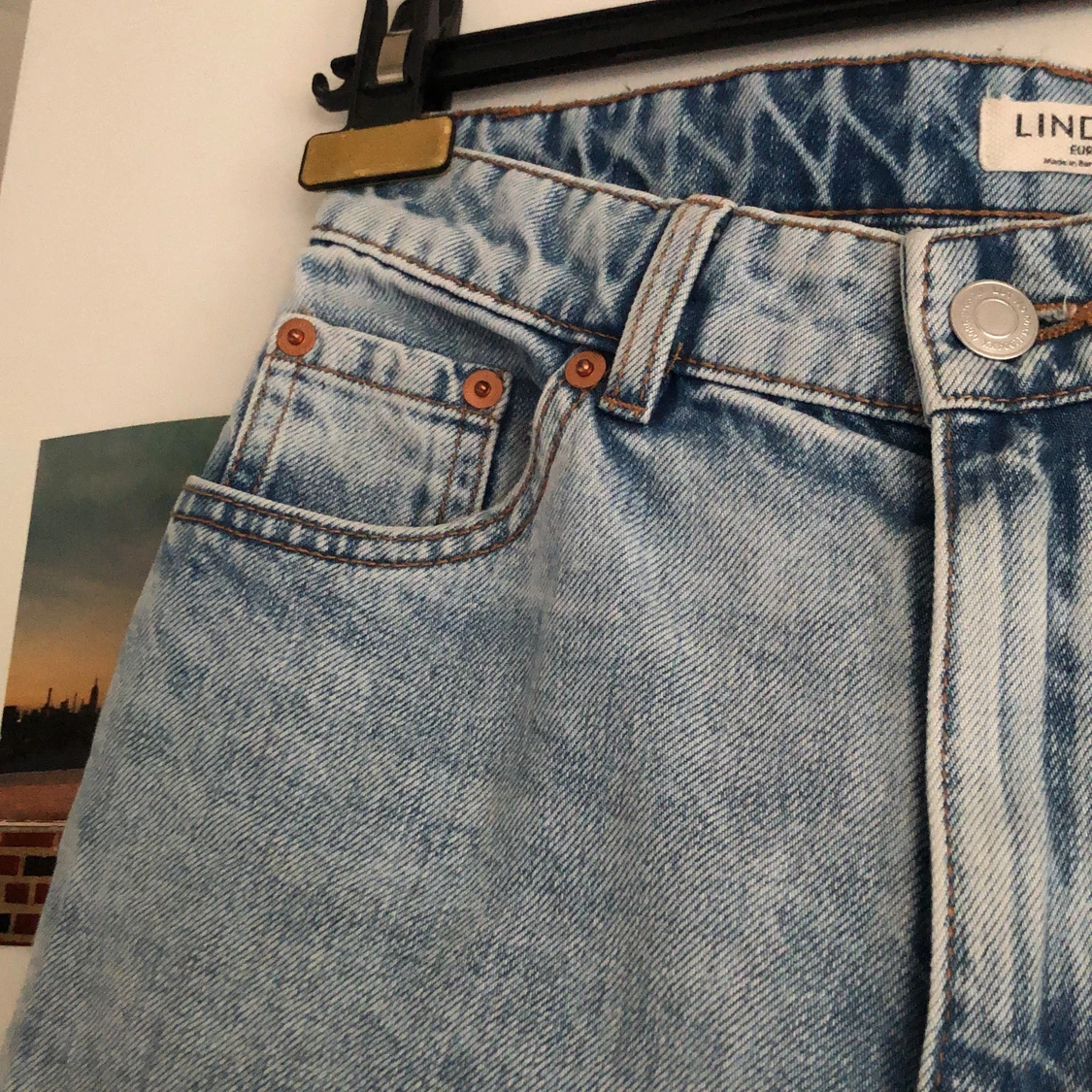 Ljus blå baggy jeans