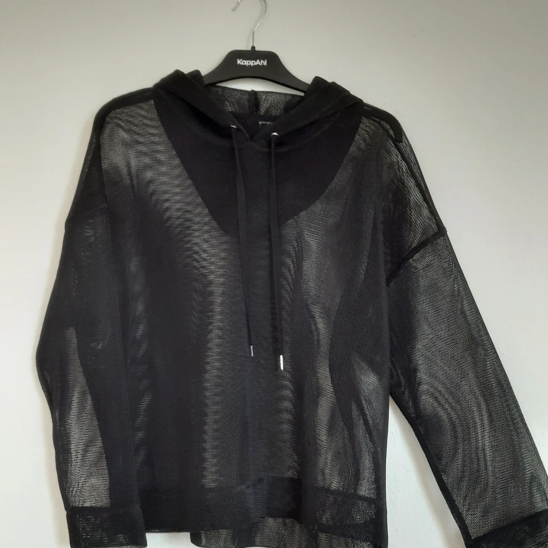 See-through nät-hoodie - 90