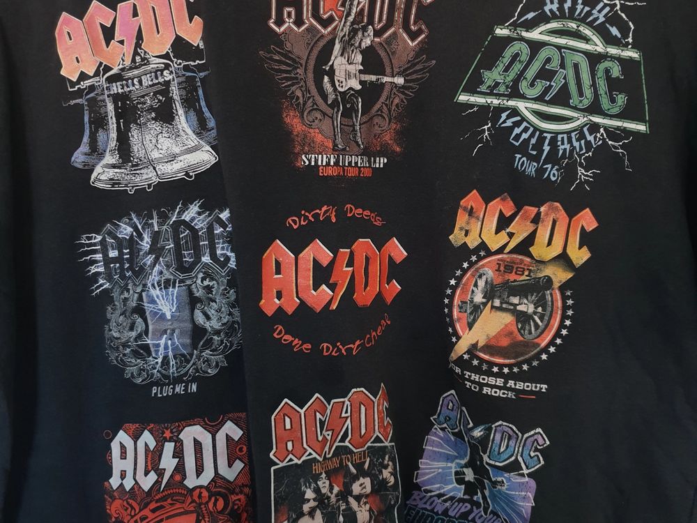 bershka acdc t shirt
