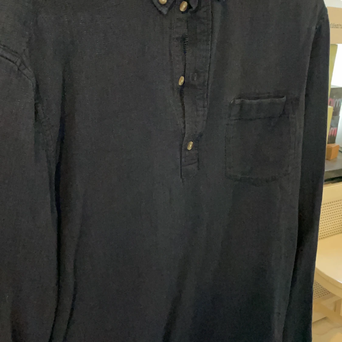 DARK BLUE LONG SLEEVE SHIRT  - 90
