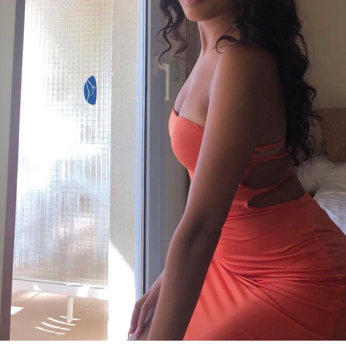 Orange mini dress - 90