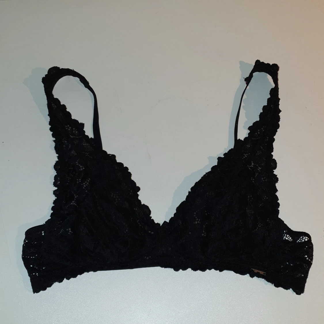 Svart spets-bralette