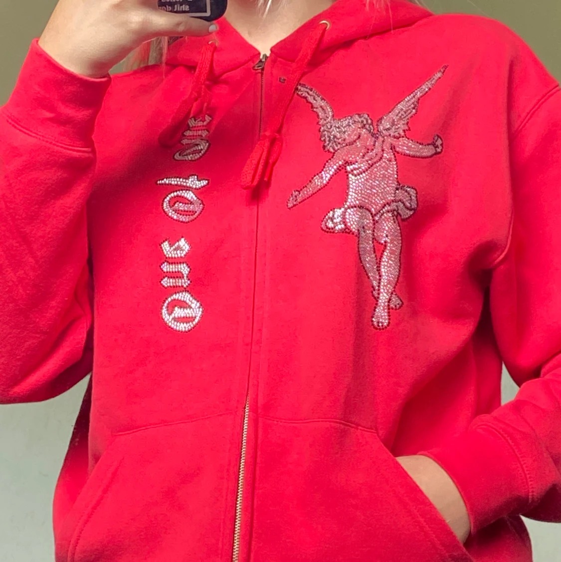 Oneofone hoodie röd M
