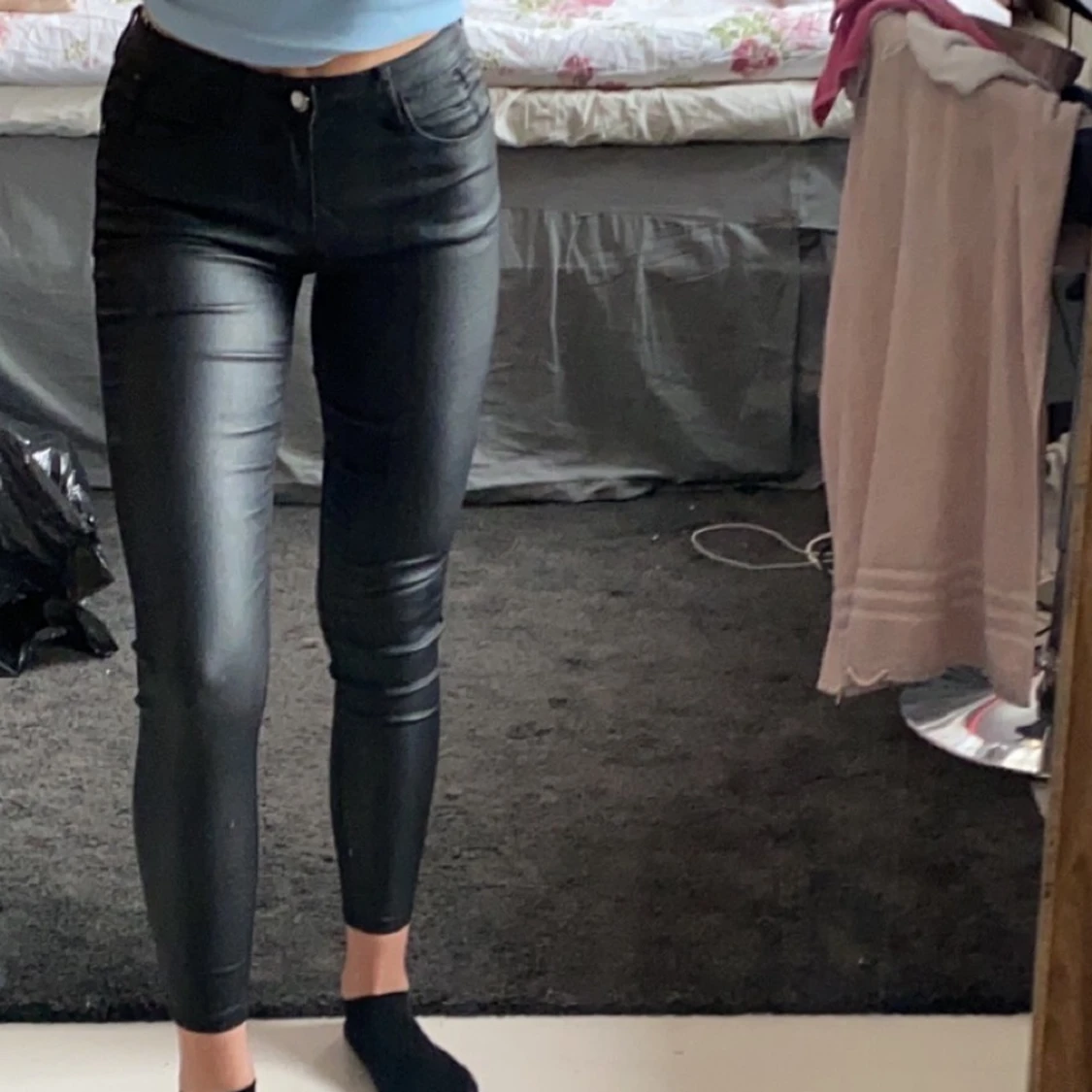 Skinn/Läder byxor Strl:XS-S