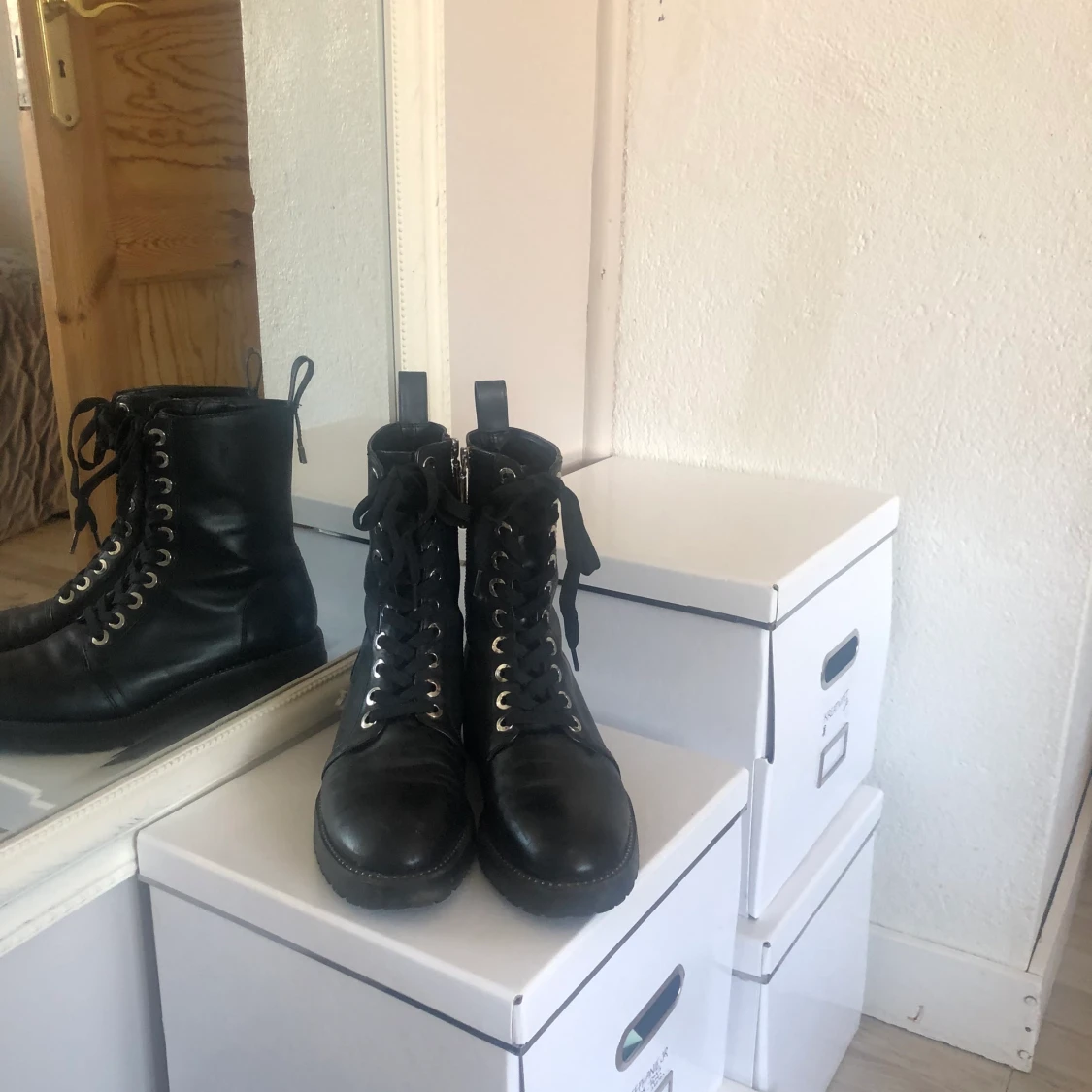 Combat boots från Zara storlek 38!