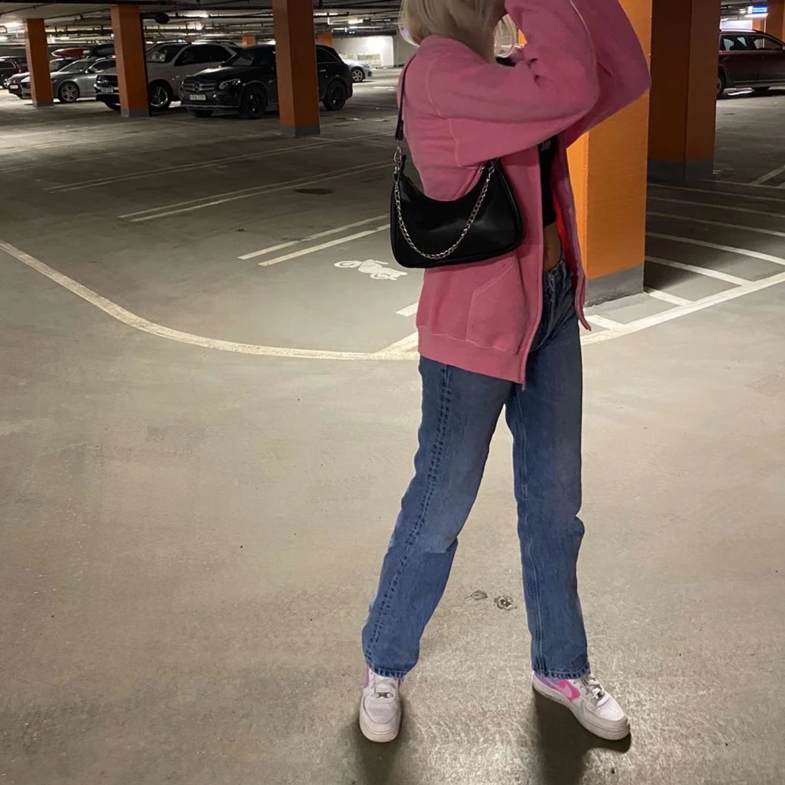 Svart läder väska - 91