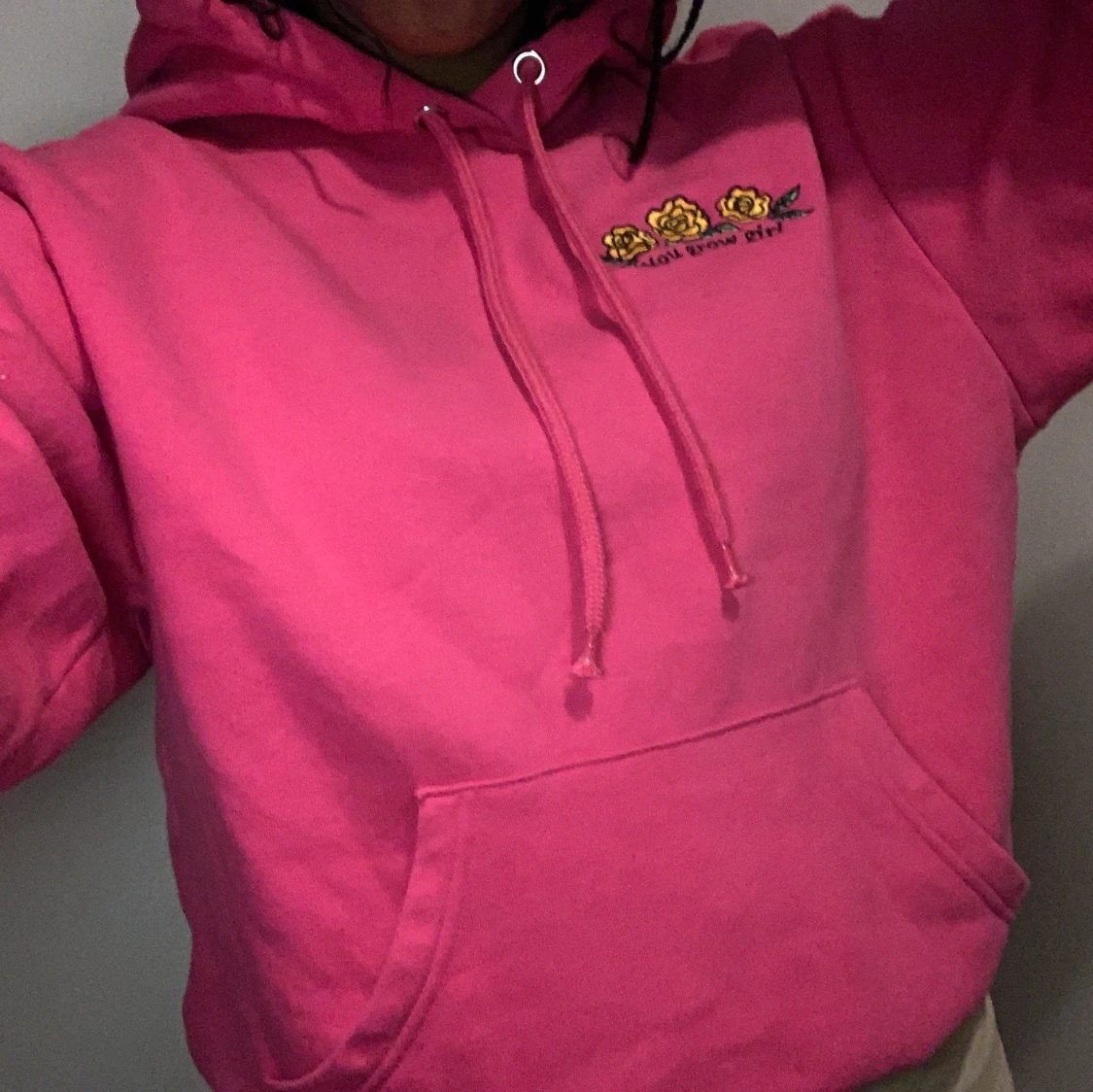 Rosa hoodie från Monki i str M - 90