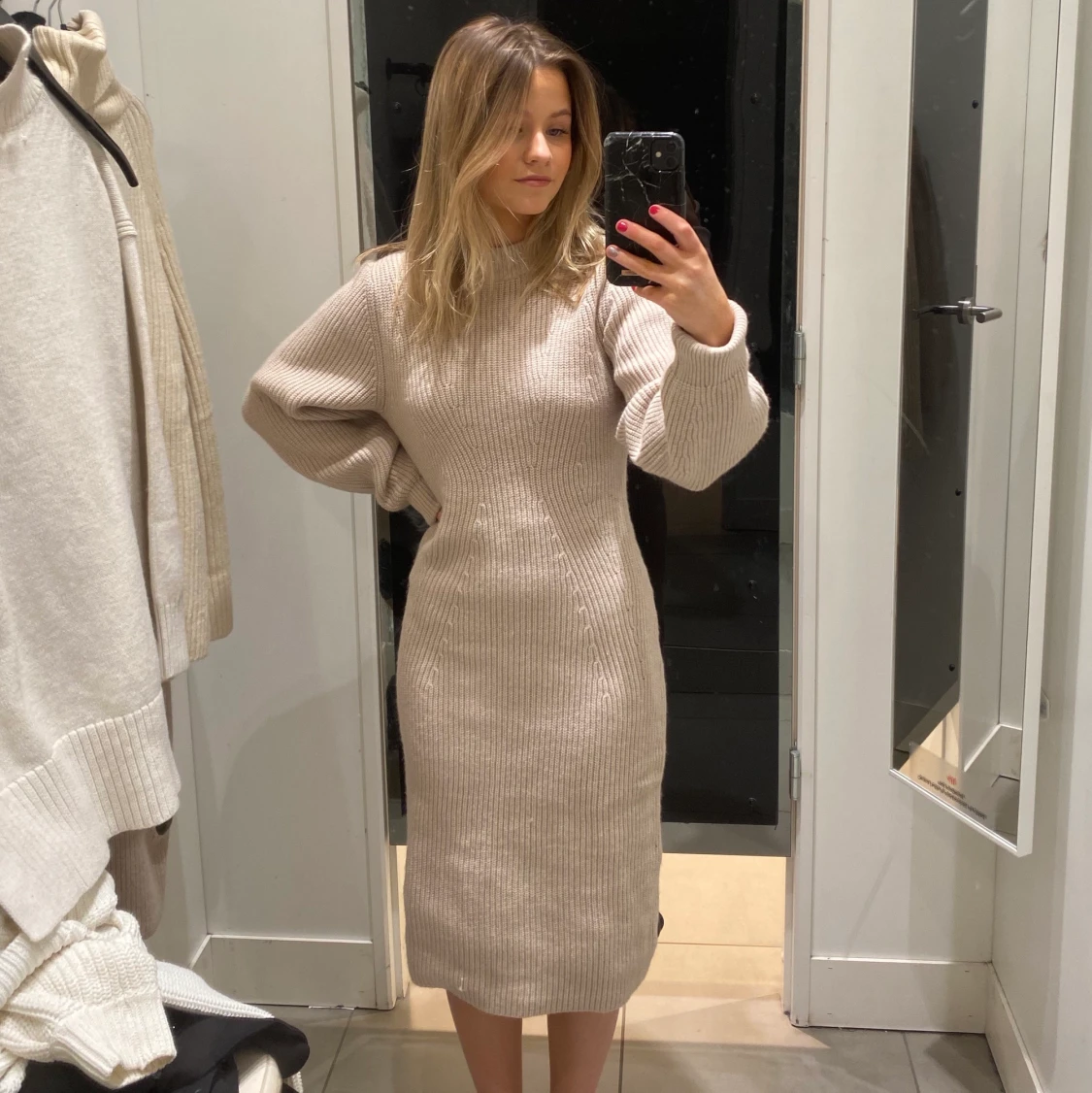 Stickad klänning - 90