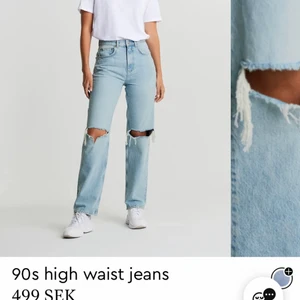 Gina tricot 90’s jeans - 90’s high waist jeans från Gina tricot som tyvärr är alldeles för stora på mig, aldrig använda💕