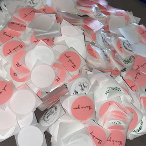 Klistermärken  - Orkade inte räkna men väldigt mycket thank you klistermärken 