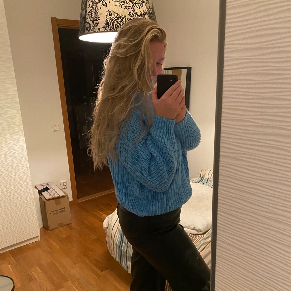 💙Blå stickad tröja från MANGO🤍 - 90