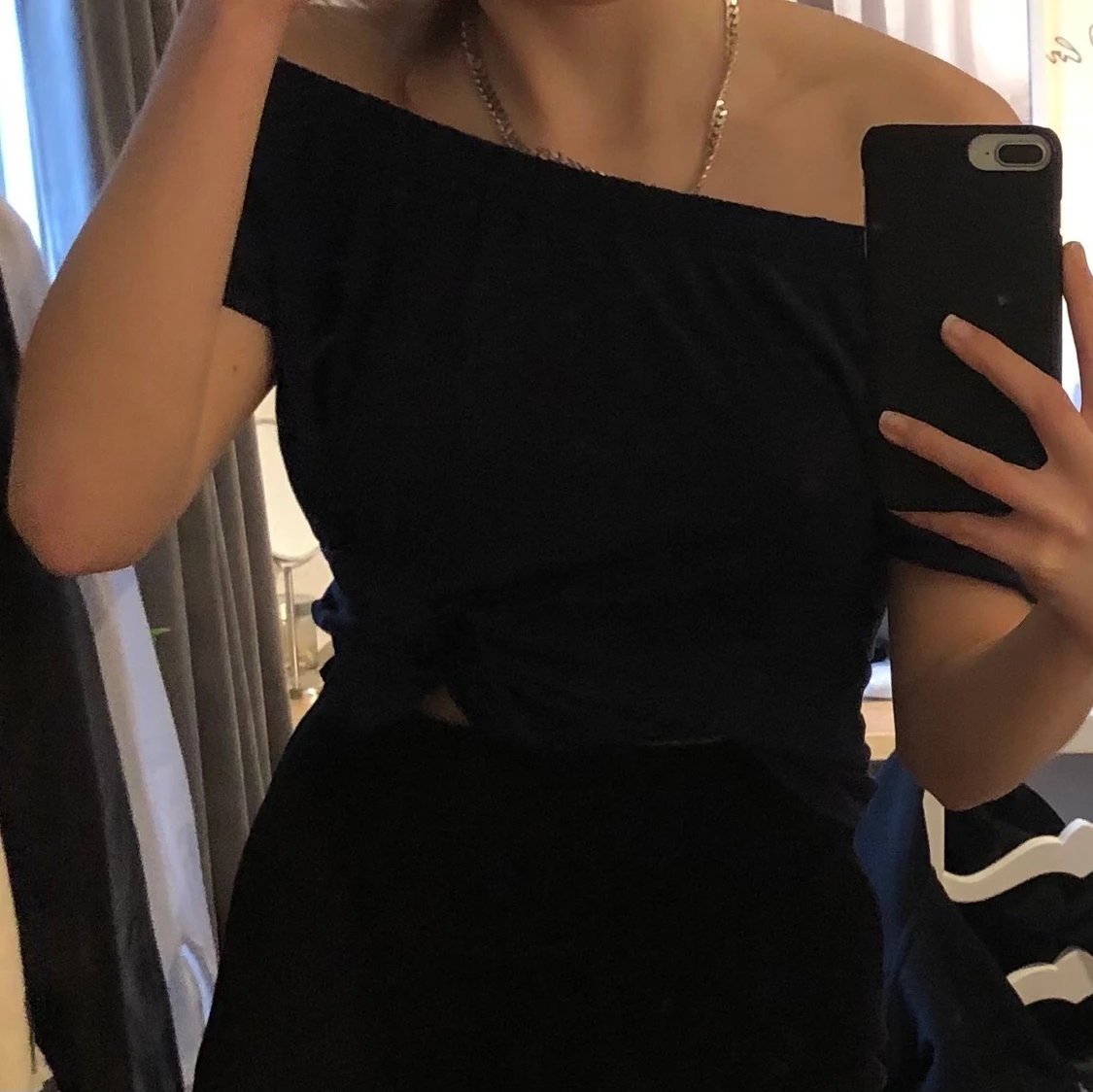 Off-shoulder t-shirt