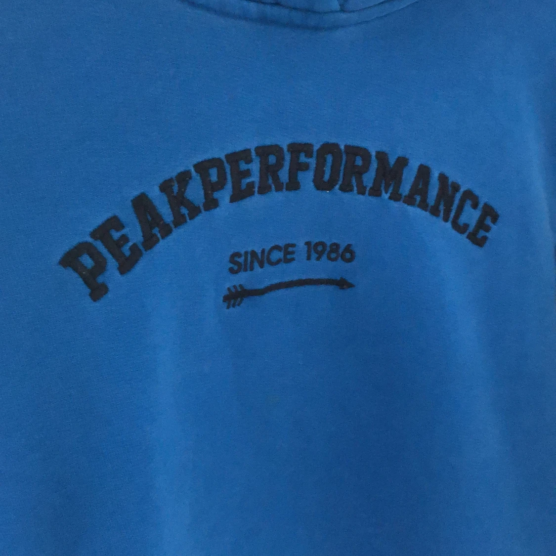 blå snygg vintage hoodie  - 90