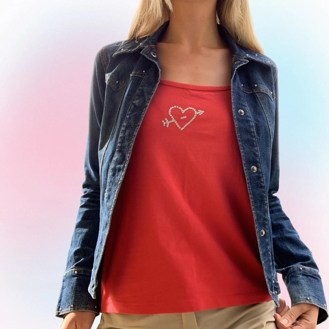 Topp med rhinestones  - 90