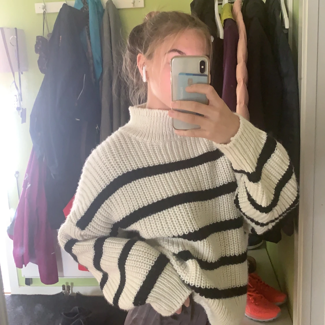 Randig stickad tröja från hm💕 - 90