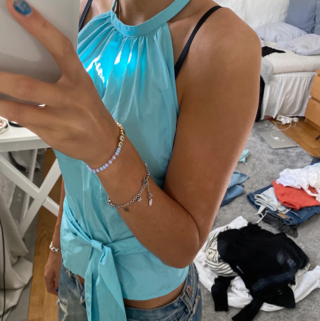 Blå topp från zara - 91