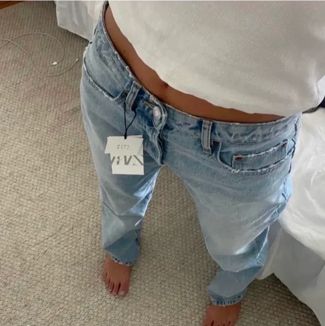 Zara jeans Ljusblå mid rise - 90