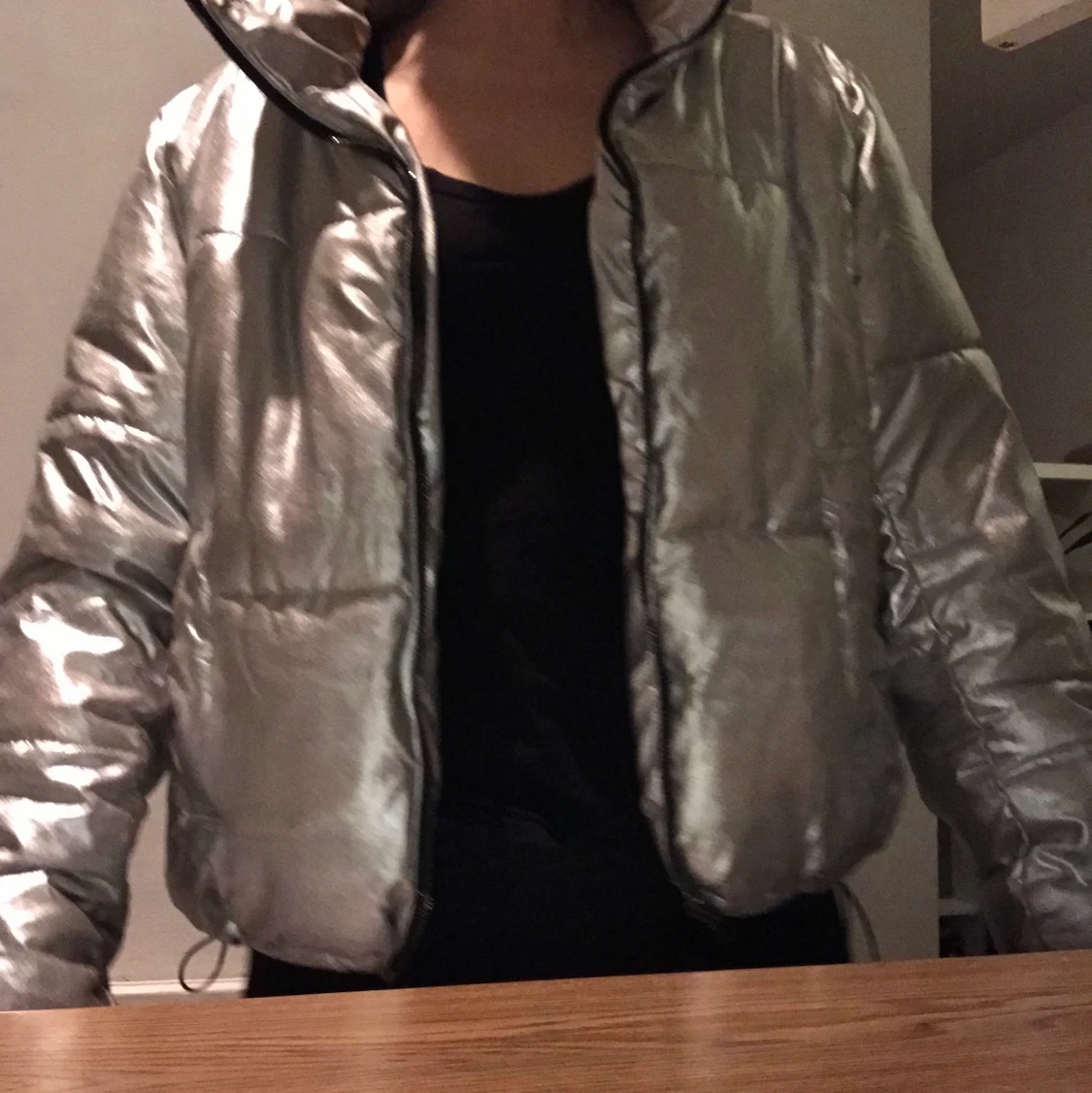 Silvrig täckjacka  - 90