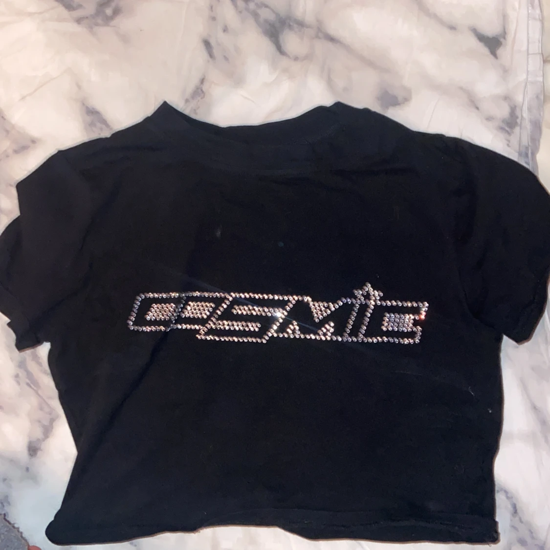 Rhinestone crop top - 90