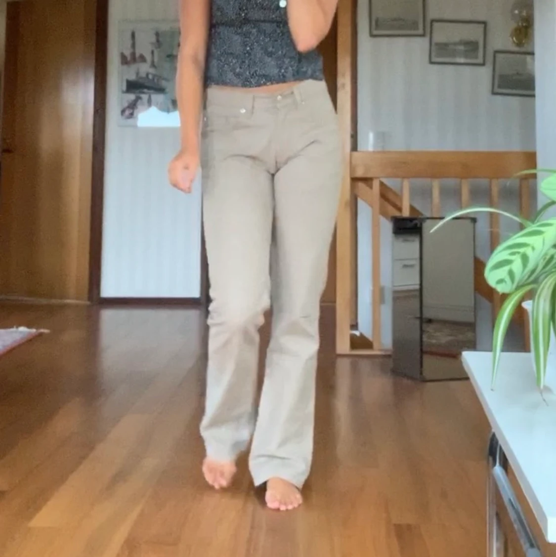 lågmidjade jeans S