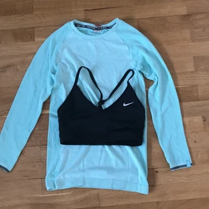 Träningskläder  - Säljer en Nike topp och en turkos träningströja! Tröjan är storlek Xs-S och toppen är S😊 Köp  båda för 180kr eller 100kr styck !