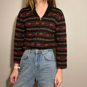 Vintage sweater med lynlås 