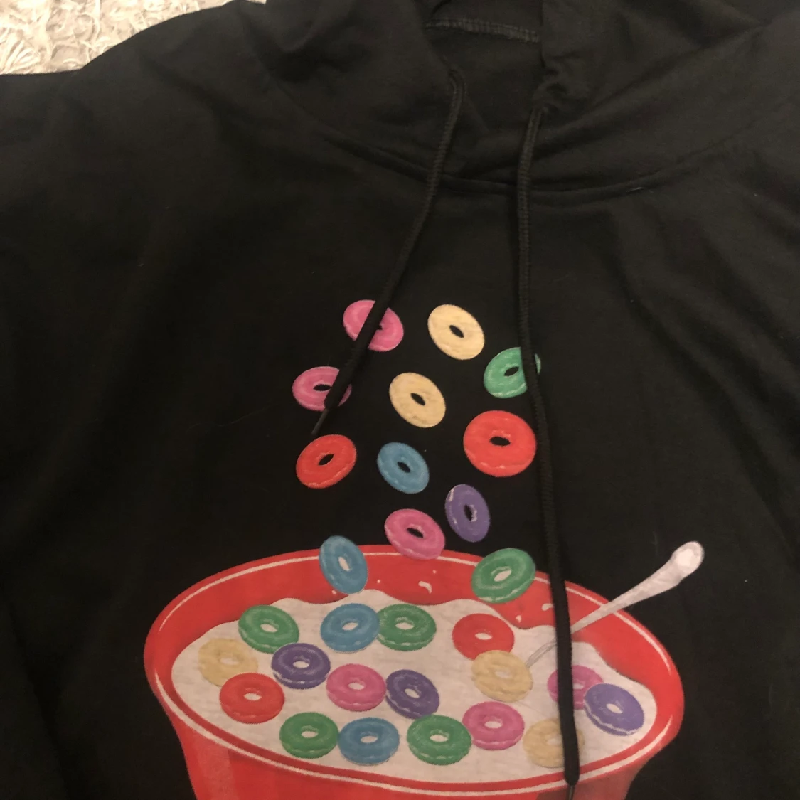 Hoodie med tryck - 90