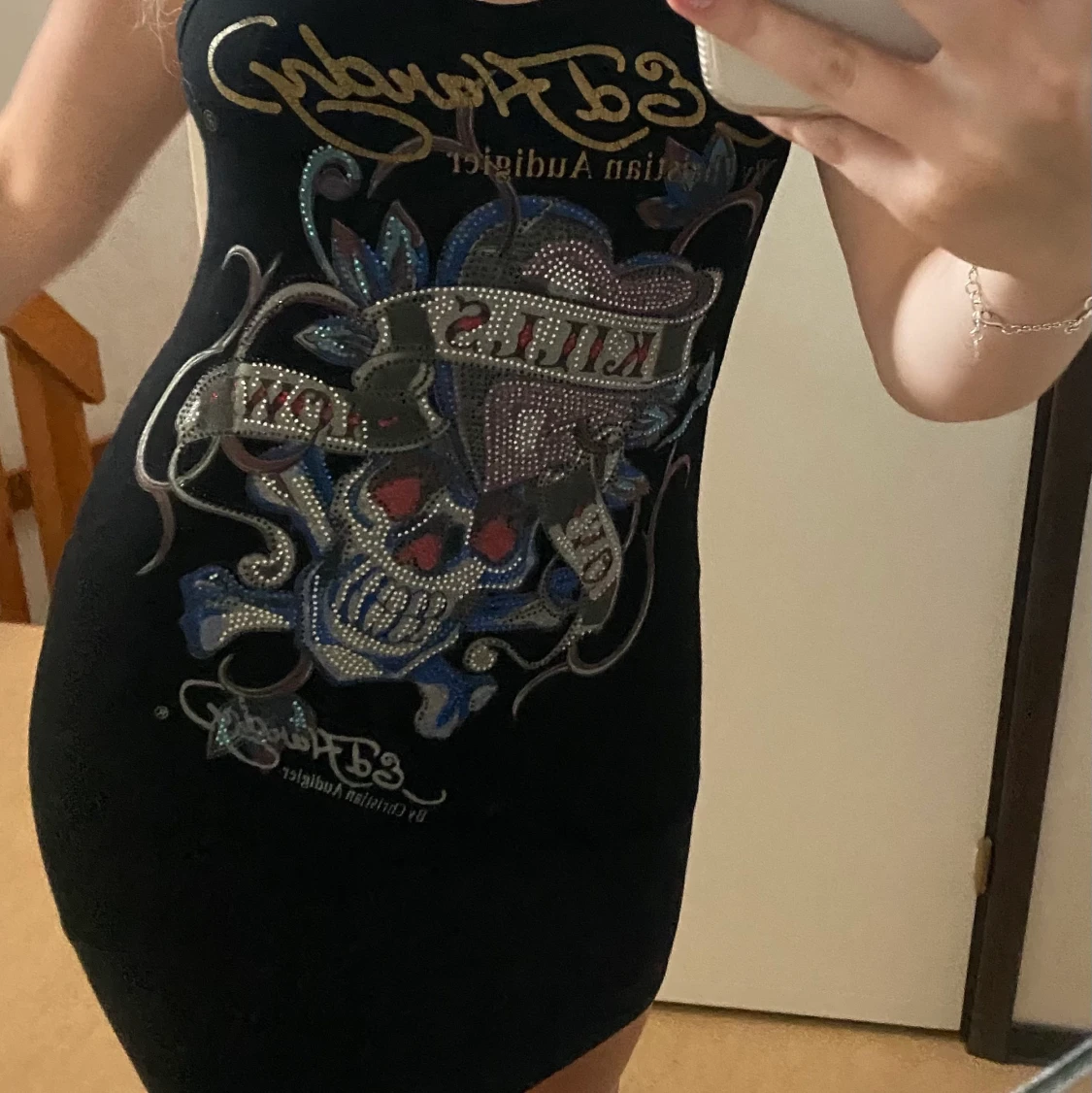 Svart Ed Hardy klänning