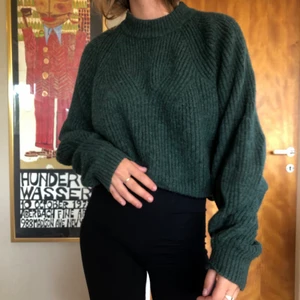 Stickad grön tröja  - Stickad grön tröja från weekday 